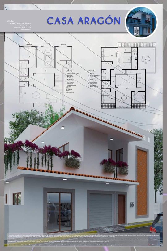 Lámina de Presentación de Casa Aragón | 720 ARQUITECTOS